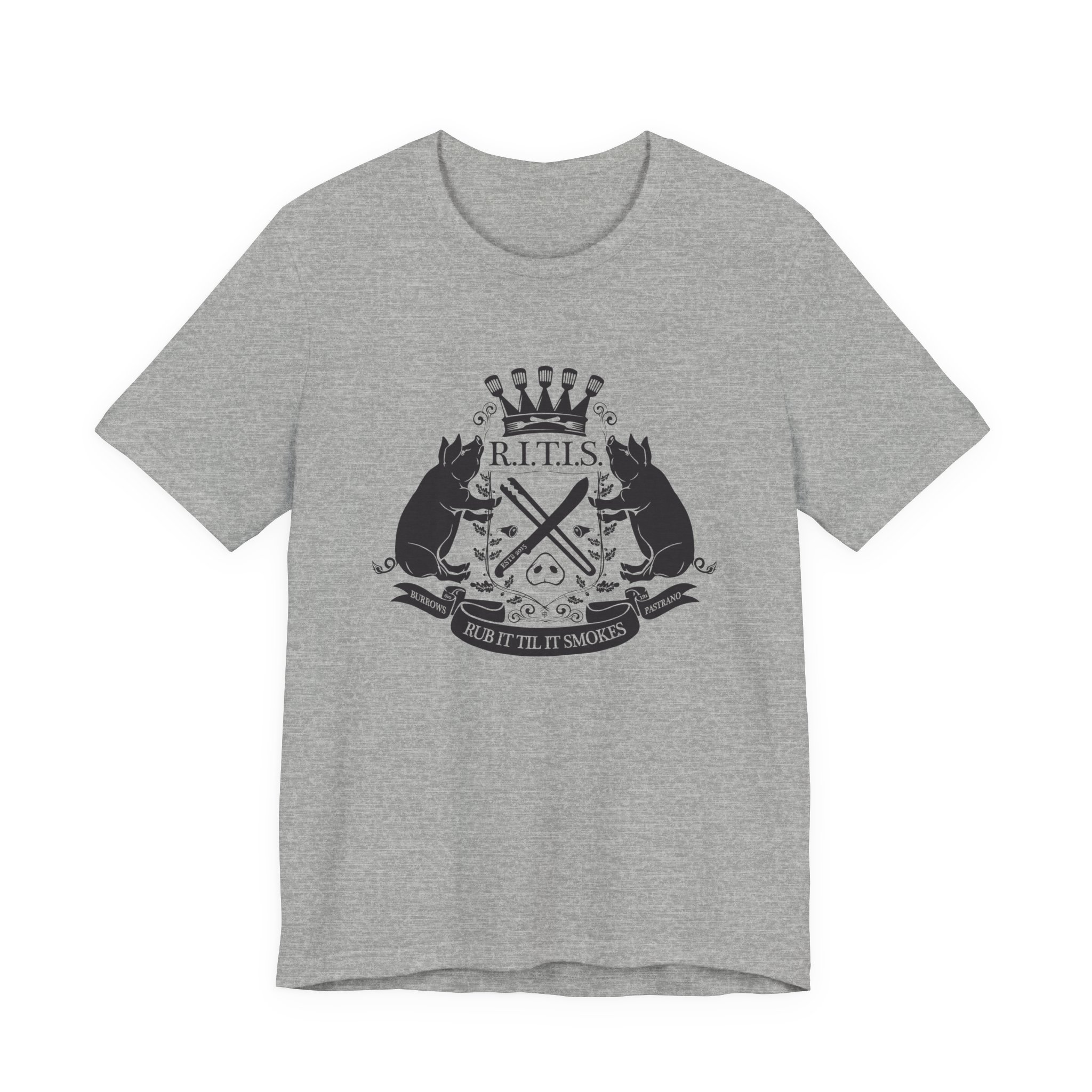 RITISBBQ Black Logo Unisex Jersey Short Sleeve Bella+Canvas 3001 Tee - Image 42