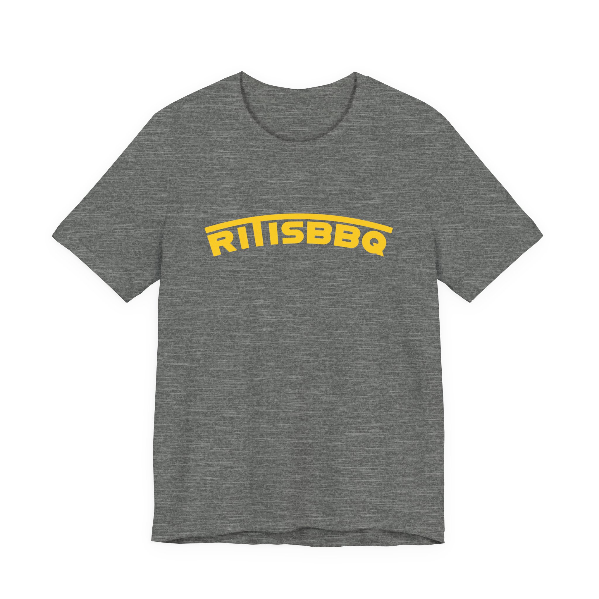 RITISBBQ Yellow Arch Text Unisex Jersey Short Sleeve Bella+Canvas 3001 Tee - Image 19