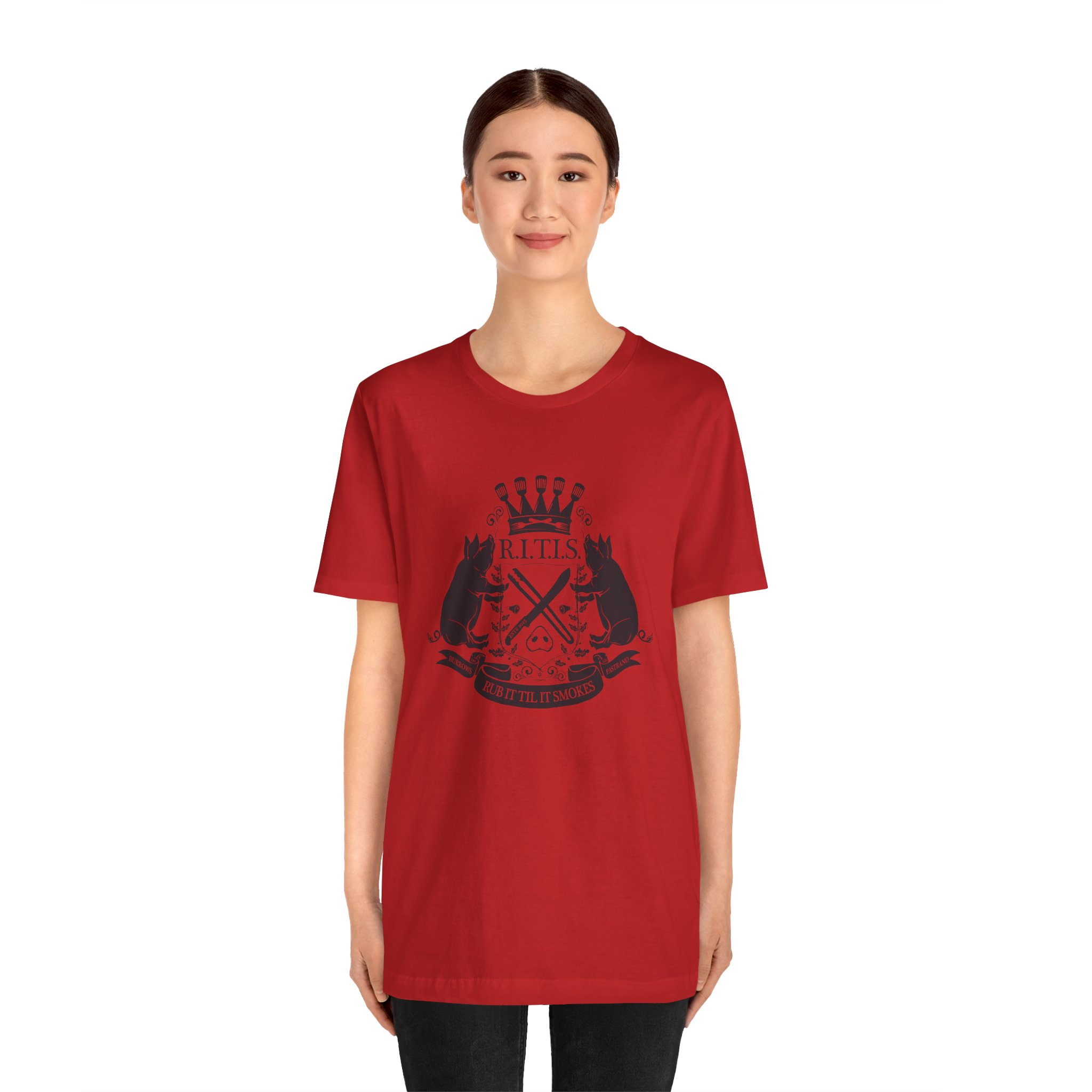 RITISBBQ Black Logo Unisex Jersey Short Sleeve Bella+Canvas 3001 Tee - Image 33