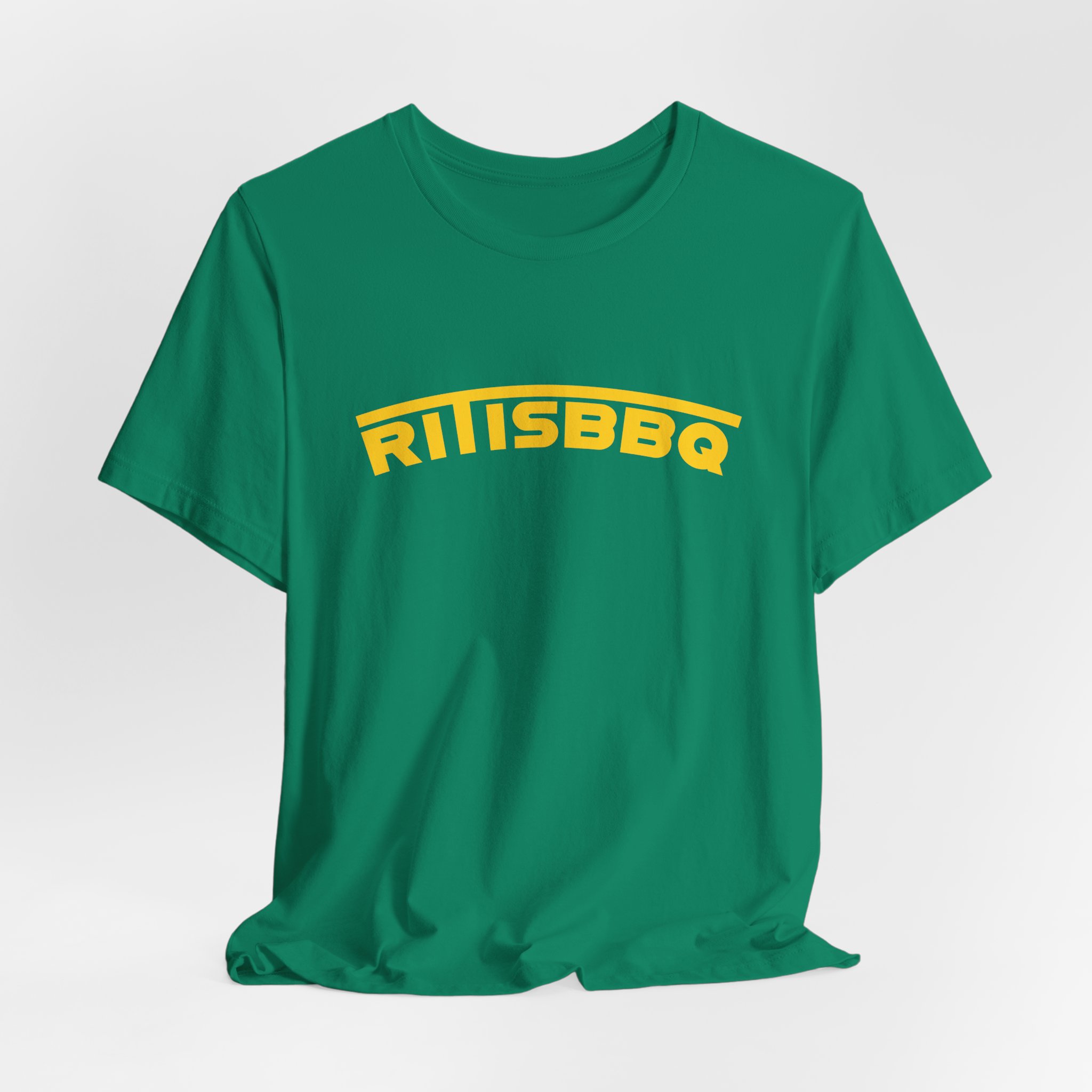 RITISBBQ Yellow Arch Text Unisex Jersey Short Sleeve Bella+Canvas 3001 Tee - Image 63